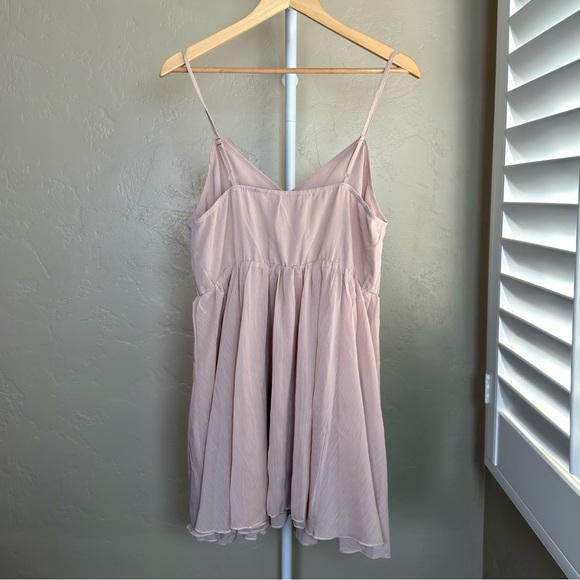 Commense Set: Pink Sheer Chiffon Cape & Semi-Sheer Ruffle Mini Dress NWT - Picture 9 of 14